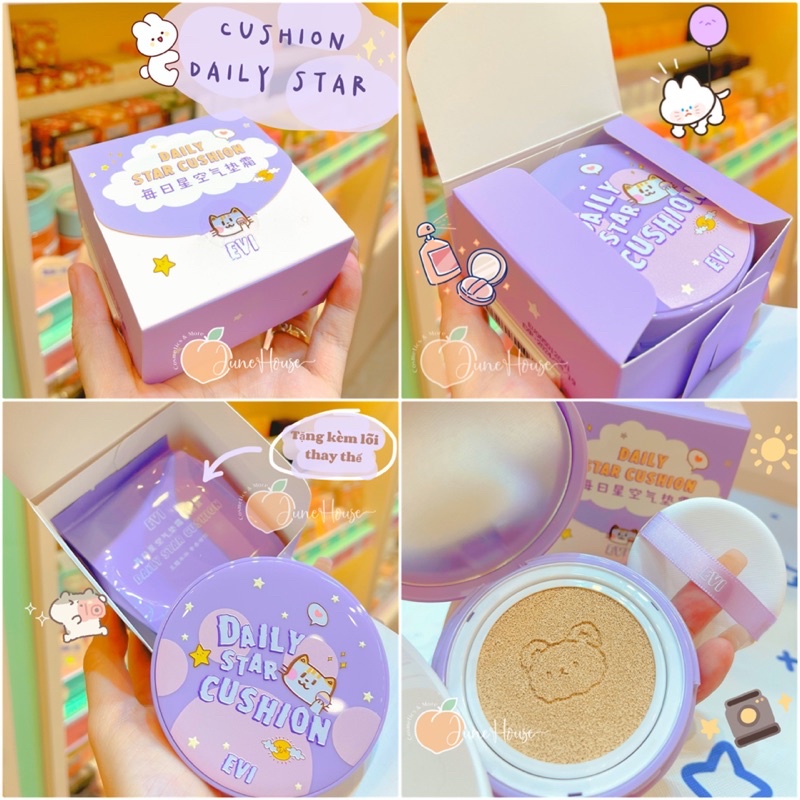 Set Phấn Nước Cushion Evi Daily Star