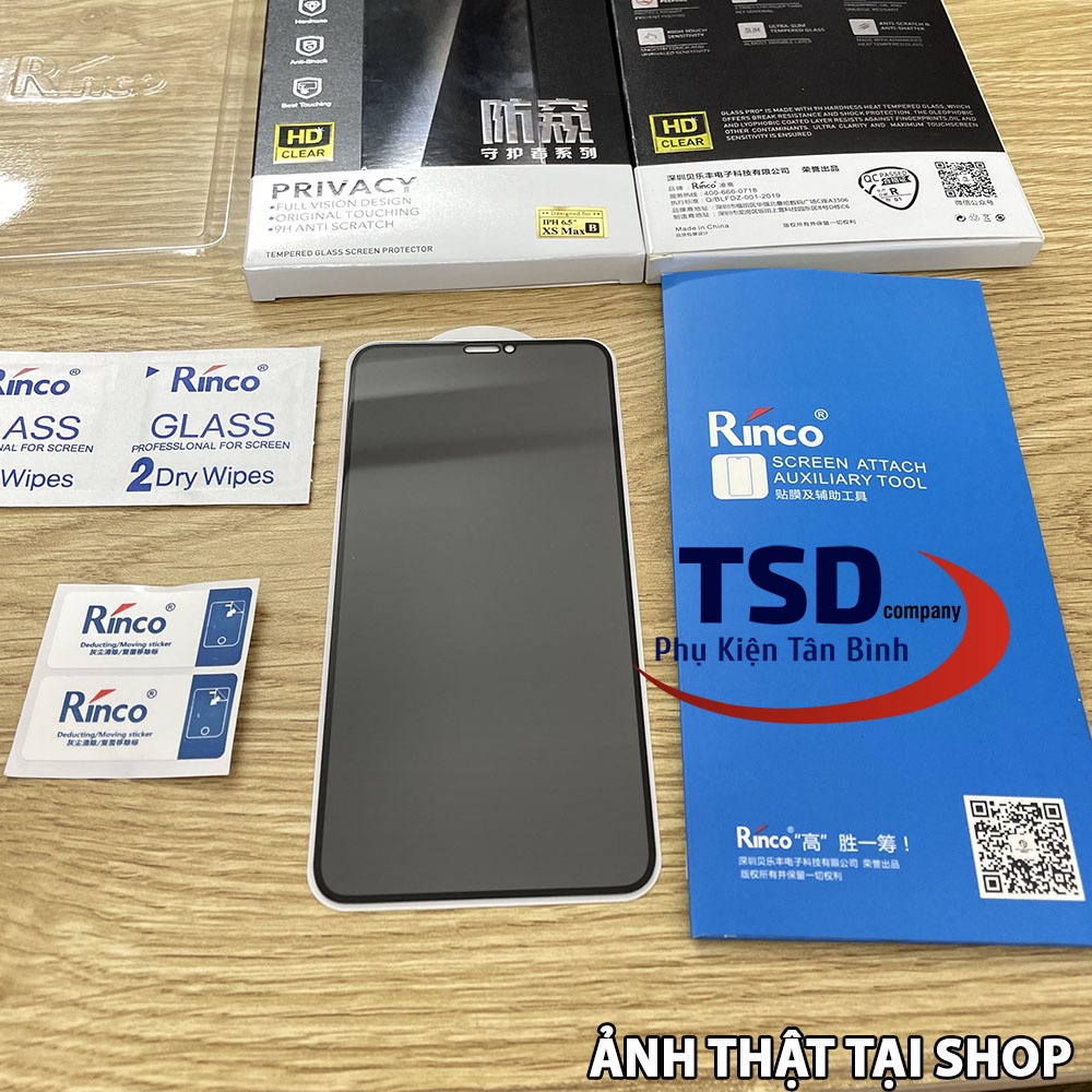 Kính Cường Lực iPhone Full Màn Hình Chống Nhìn Trộm Chính Hãng Rinco