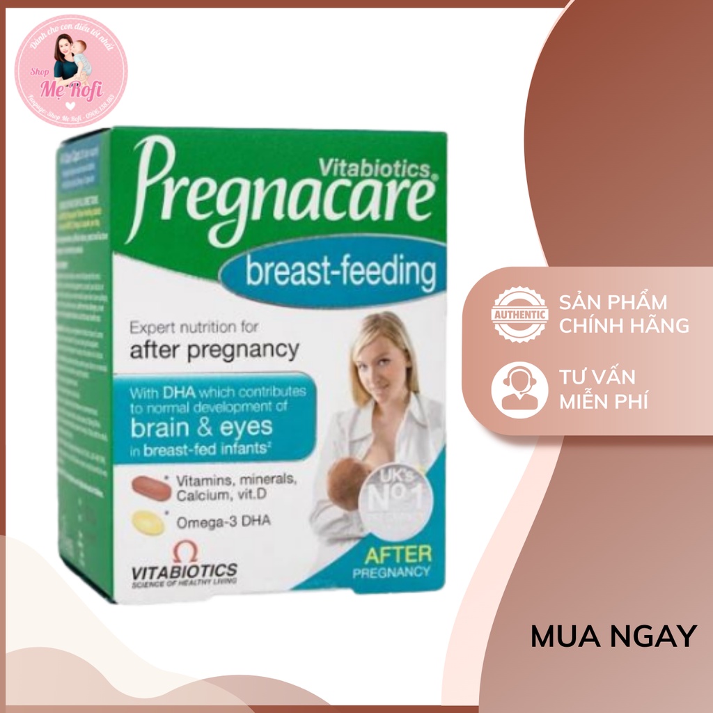 Viên uống vitamin tổng hợp Pregnacare Breast-feeding Vitabiotics cho phụ nữ sau sinh 84 viên Mẹ Rofi