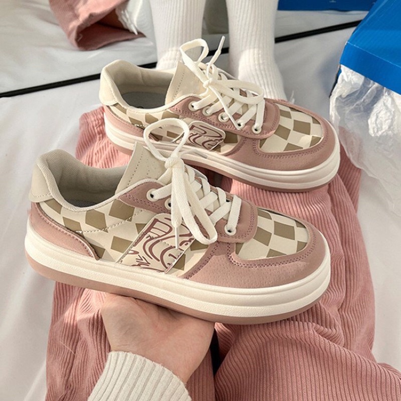 Giày thể thao nữ đi học sneaker độn đế trắng giá rẻ JAENIA G019