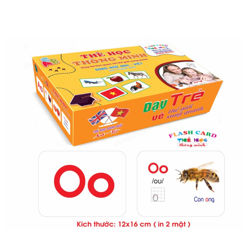 Bộ Thẻ Học Thông Minh, 18 Chủ Đề Vừa Học Vừa Chơi Song Ngữ Tiếng Anh Glenn Doman Flashcard Cho Bé từ 0-6 Tuổi