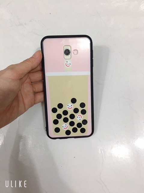 Ốp lưng sam sung J6+,J6 Plus hình hộp kem nền hồng