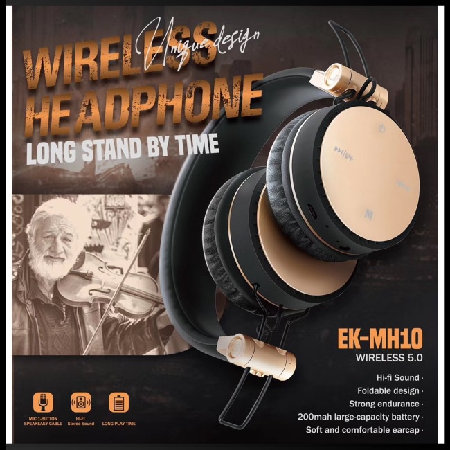 Tai Nghe Chụp Tai Zevaret MH10 Kết Nối Bluetooth Không Dây Âm Thanh Stereo Có Micro Cho Điện Thoại iPad