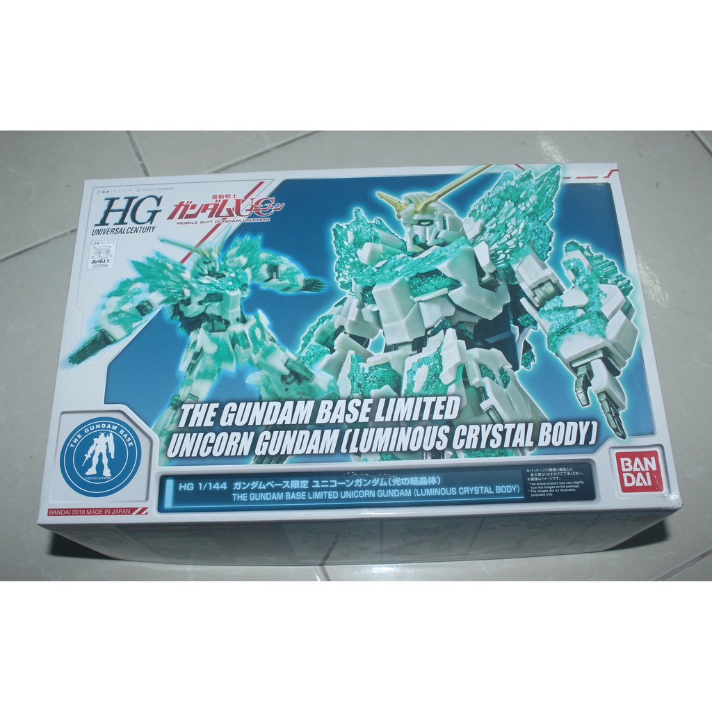 Mô hình lắp ráp HG UC 1/144 Unicorn Gundam Luminous Crytal Body The Gundam Base Limited