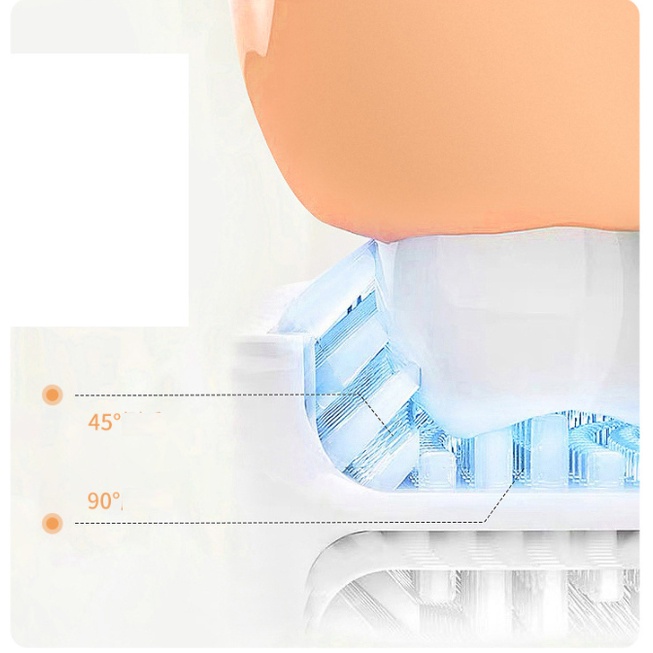 Bàn chải đánh răng cho bé chữ u cầm tay có HỘP hình cánh cụt, bàn chải đánh răng bằng silicon mềm mại không đau nướu