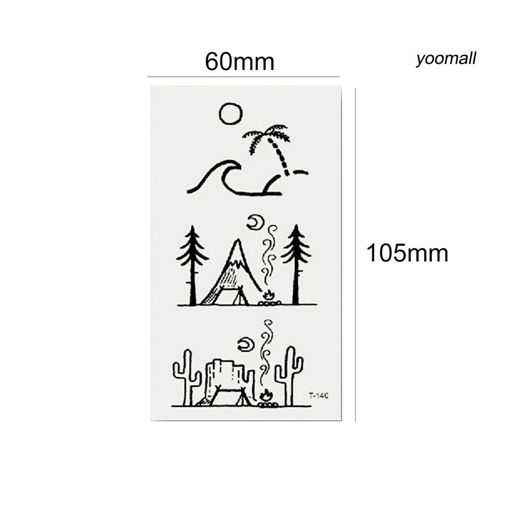 [Hàng mới về] Tờ Hình Xăm Dán Tạm Thời Chống Nước Hình Bóng Đèn / Cá Voi / Hoa Mận Dễ Thương