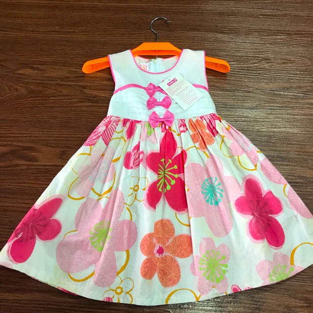 Lẻ size đầm xoè vải kate Hàn 11-12kg cột dây chít eo