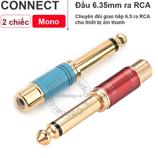 Jack 6 ly ra hoa sen 2 chiếc - đầu đổi 6.5mm sang av