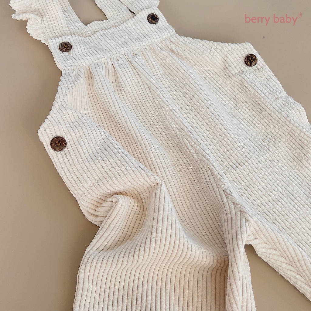 Quần yếm cho bé gái 9 tháng – 3 tuổi BERRYBABY, vai cánh tiên, chất liệu nhung tăm cao cấp – Yếm quần Nora – Berry Baby >>> top1shop >>> shopee.vn