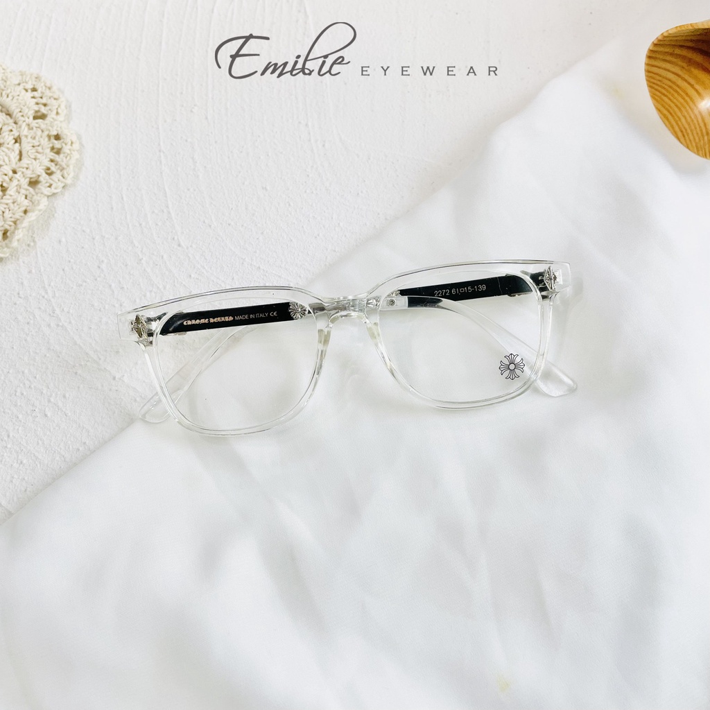 Gọng kính nhựa vuông Unisex nhiều màu Emilie eyewear phụ kiện thời trang 2272