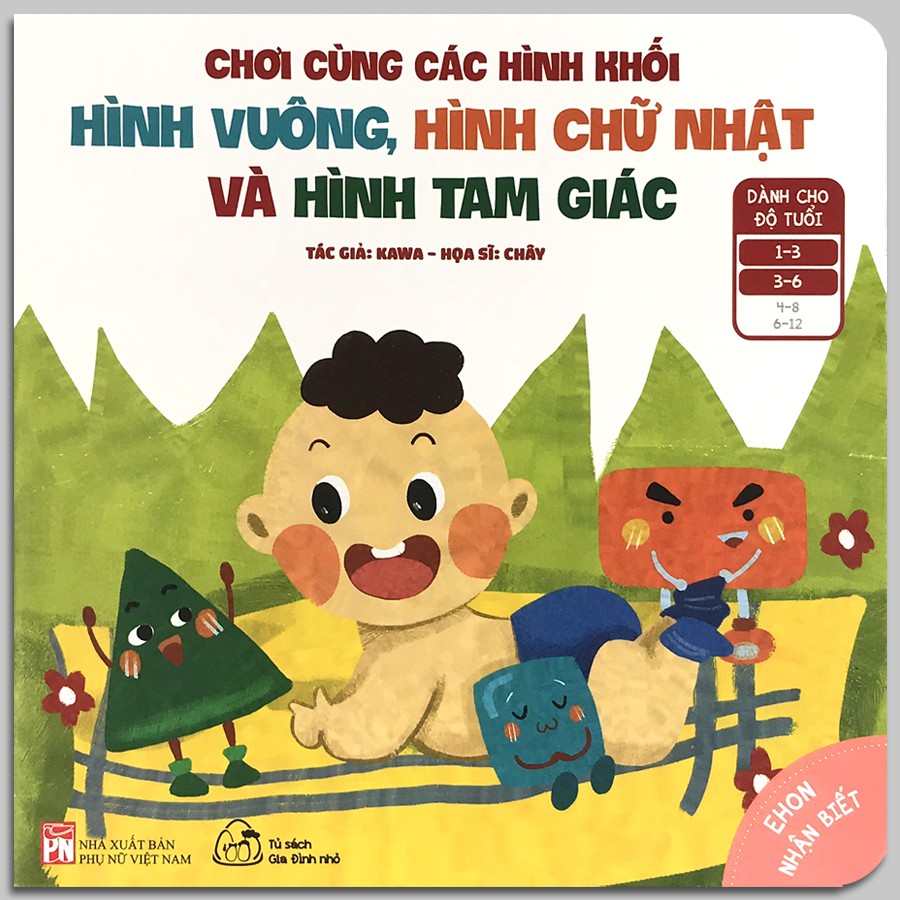 Sách - Ehon Nhận Biết - Chơi Cùng Các Hình Khối (Comobo 4 quyển, lẻ tùy chọn)