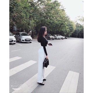 quần ống sớ cạp cao