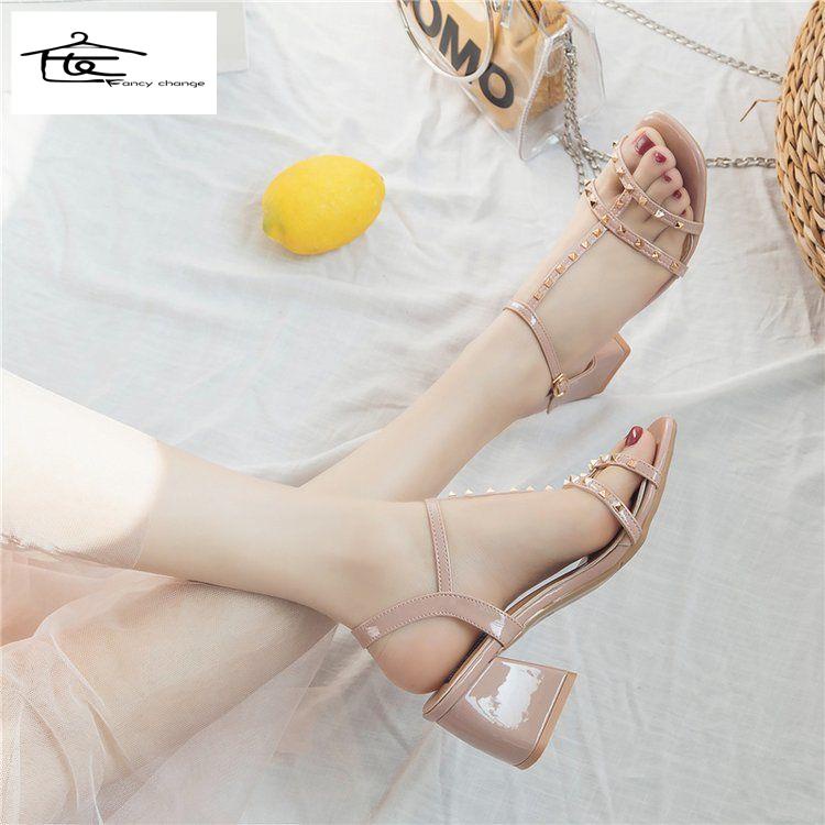 Giày Sandal Cao Gót Đế Dày Thời Trang Mùa Hè Cho Nữ