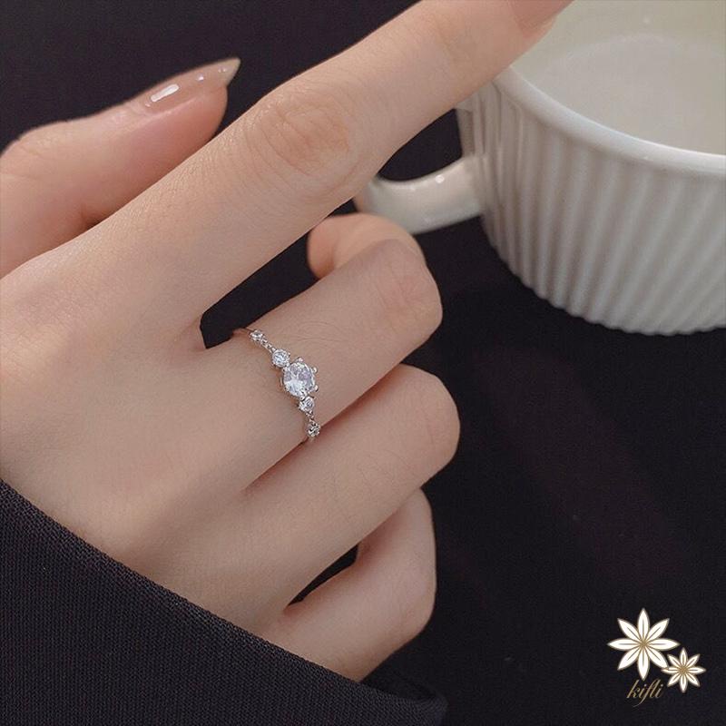 【kifli】Nhẫn Bạc 925 Kiểu Dáng Đơn Giản Thời Trang Dành Cho Nữ