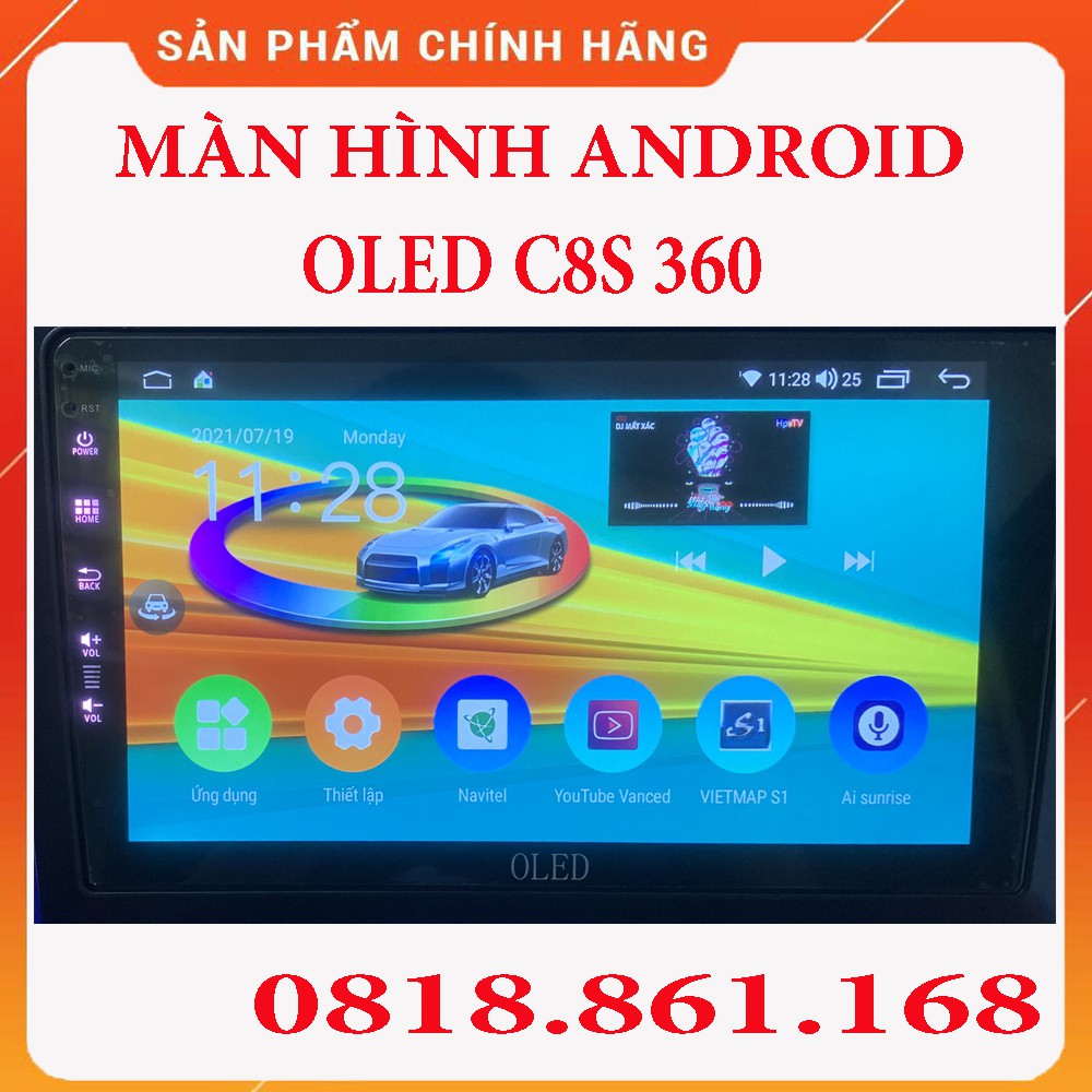 Màn Hình Android OLED C8s New Tích Hợp Camera 360 9 inch Ram 3-32 Chip 8 Nhân 💖 Lắp Xe Ô Tô, Bảo Hành Điện Tử 18 Tháng