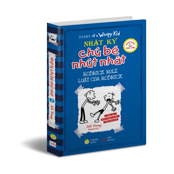 Sách - Nhật Ký Chú Bé Nhút Nhát tập 2: Luật của Rodrick - Phiên bản song ngữ Việt-Anh (kèm file nghe + note từ mới)