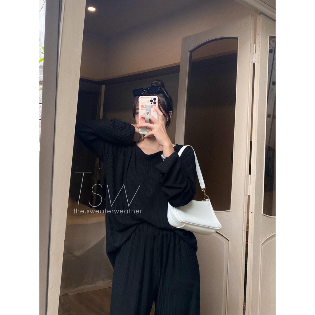 Set dập ly áo tay suông quần suông TSW (Ảnh thật) | BigBuy360 - bigbuy360.vn