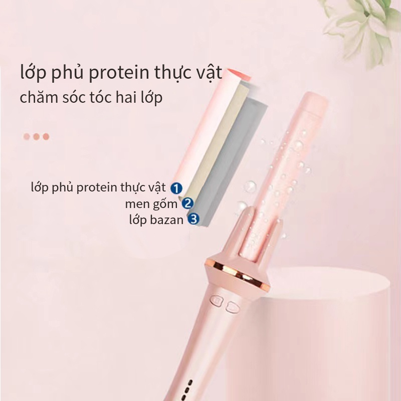 Máy uốn tóc xoăn tự động DAMI chất liệu gốm sứ đường kính uốn 28mm