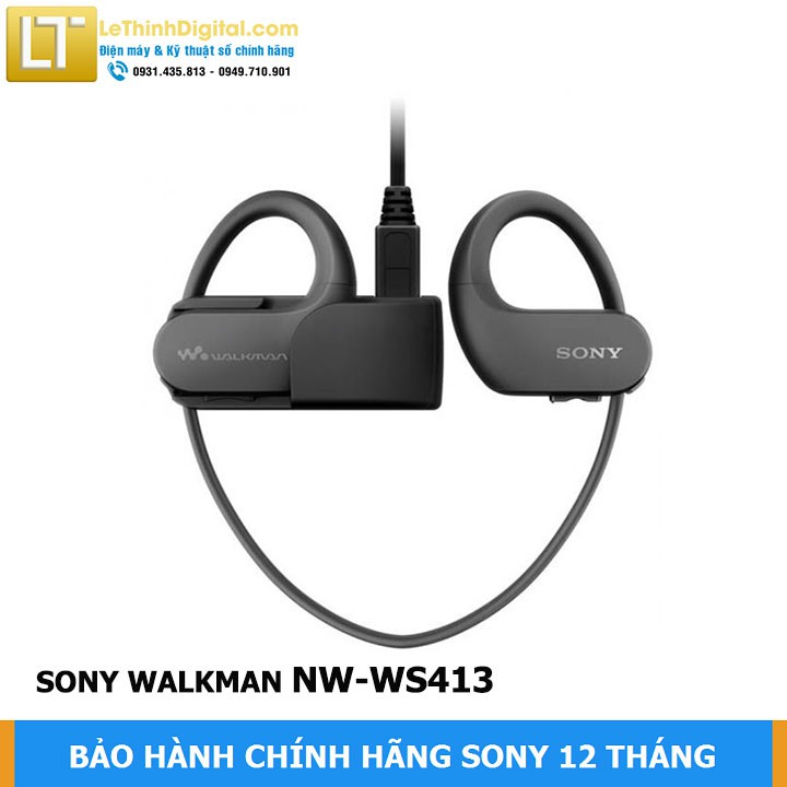 Máy nghe nhạc Sony Walkman NW-WS413 [4GB] (Đen) | Hãng phân phối | Bảo hành chính hãng 12 tháng toàn quốc