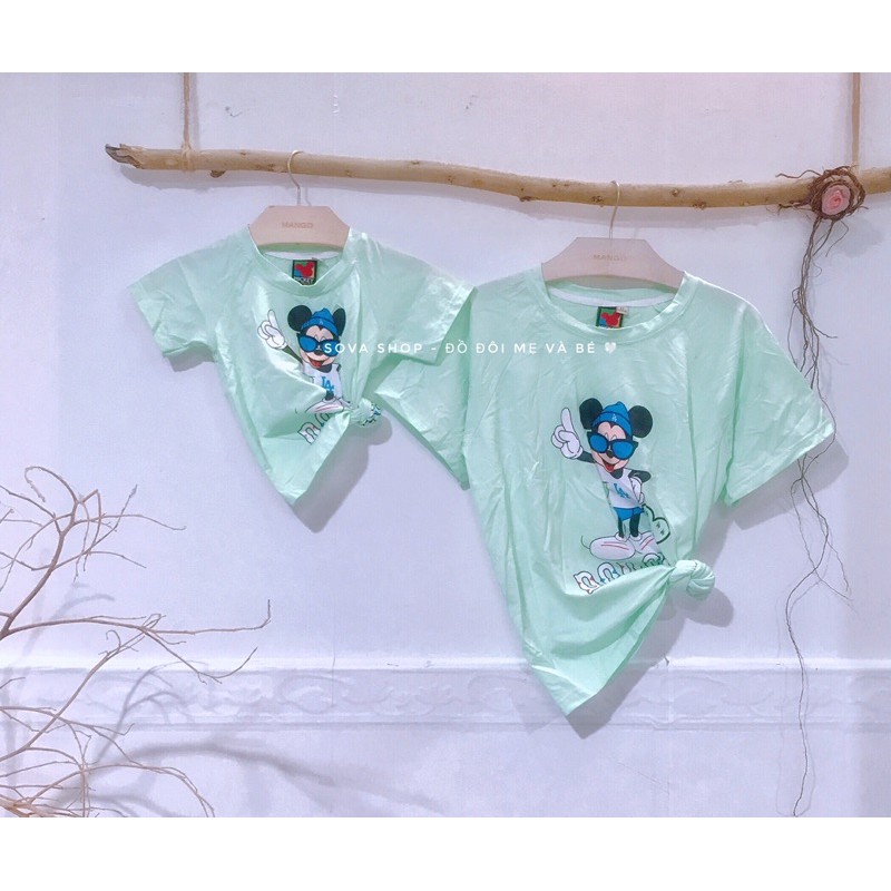 Áo thun gia đình cotton hình chuột (ảnh thật shop chụp)