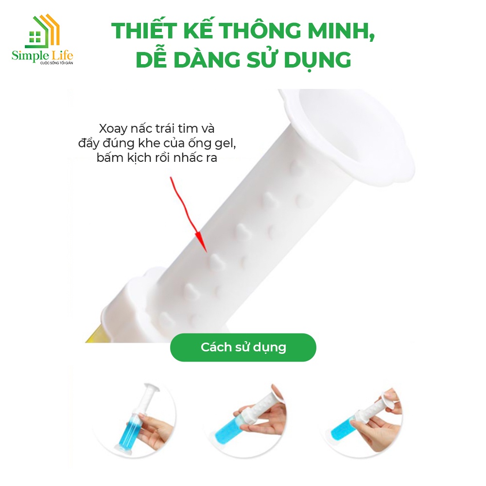 [Mã BMINC50 giảm 50K đơn 150K] Gel khử mùi bồn cầu bông hoa SIMPLE LIFE khử khuẩn sạch thơm phòng dịu nhẹ tiện dụng