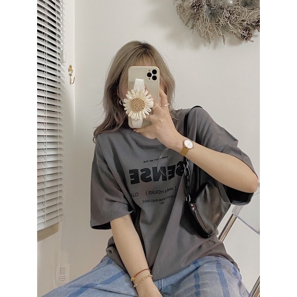 Áo phông cộc tay mác 3158 họa tiết basic/ áo pull oversize
