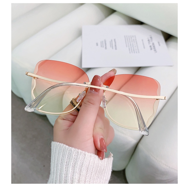 Kính Mát Gọng Vuông Kim Loại Thời Trang Cho Nam Nữ