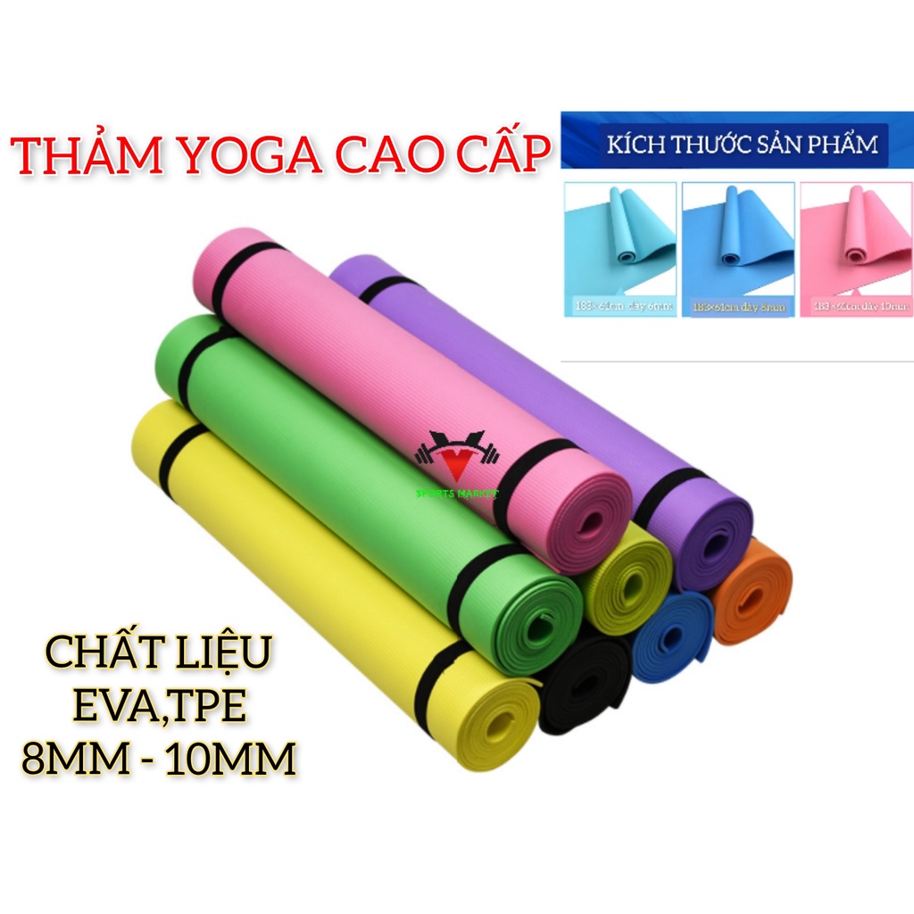 Thảm Tập Yoga chống Trượt, Miếng tập Yoga, Gym Thể Dục Tại Nhà, Công sở, văn Phòng