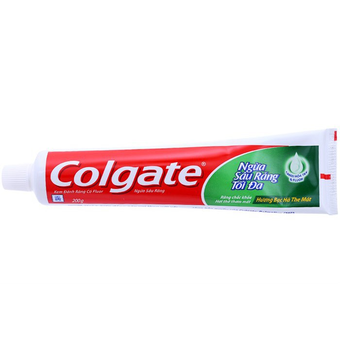 KEM ĐÁNH RĂNG COLGATE NGỪA SÂU RĂNG TỐI ĐA 225G TẶNG BÀN CHẢI