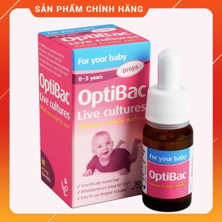 OptiBac Probiotics 'cho trẻ từ sơ sinh’, dạng giọt sử dụng trong 30 ngày