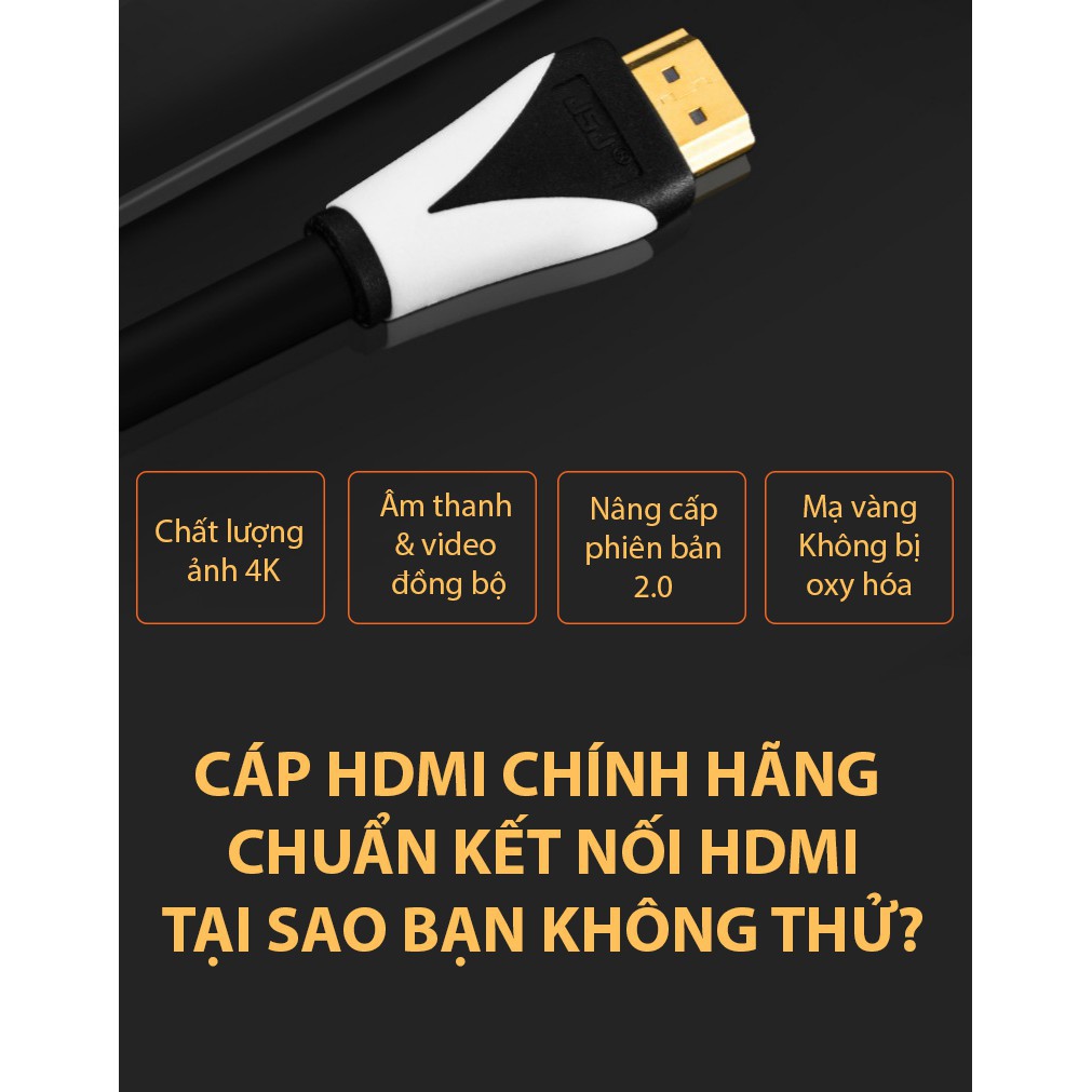 [Bán chạy nhất] Cáp HDMI 2.0 JSJ JB-H600 dài 1.8m - 5m chất lượng hình ảnh sắc nét lên tới 4K, hỗ trợ 3D IMAX màn hình l