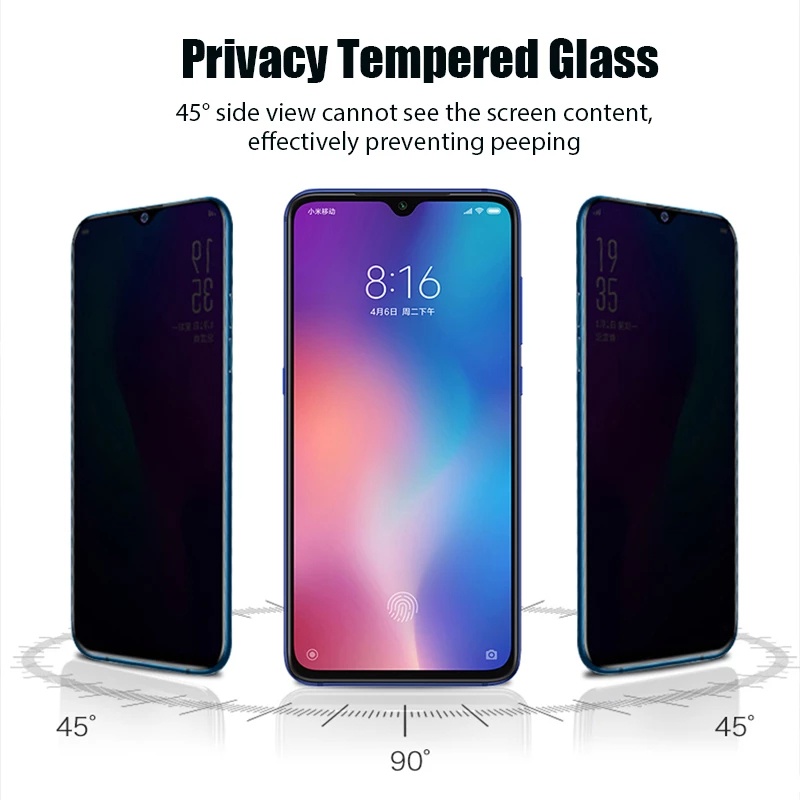 Kính Cường Lực Toàn Màn Hình Chống Nhìn Trộm Cho iPhone 14 13 12 11 Pro X Xs Max Xr 7 8 6 6s Plus 5 5s 5C SE SE2 SE3 2020 2022 4G 5G