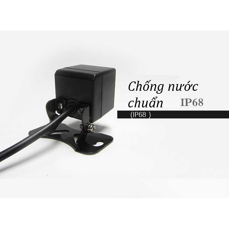 CCD Camera lùi vuông 4 led trợ sáng quay đêm cho xe hơi chân cánh bướm dễ dàng lắp đặt