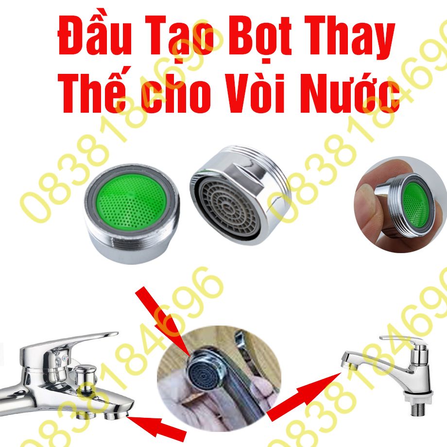 Đầu vòi lọc nước tạo bọt giúp tiết kiệm nước với kích thước 23.3mm, Đầu tạo bọt củ sen, Đầu tạo bọt cho lavabo, nhựa xi
