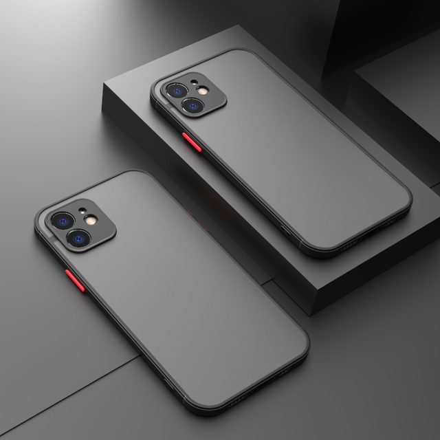 Ốp điện thoại chống sốc màu trơn không bám dấu vân tay cho Xiaomi Redmi 12 12C 10 5G 10C 10A 9T 9 9A 9C Note 9 9S 6 Pro