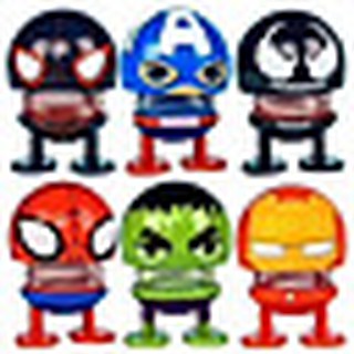 Set 6 thú nhún Emoji lò xo siêu anh hùng