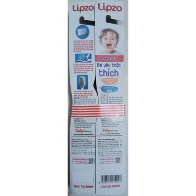 Mua 1 tặng 1 - 01 BCĐR Lipzo KIDS2 cho bé trên 5 tuổi tặng bàn chải đánh răng Lipzo soft cho người lớn