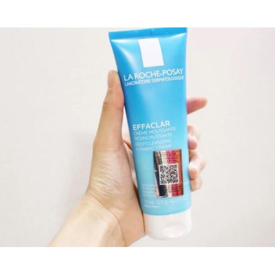 Sữa Rửa Mặt Tạo Bọt &amp; Se Khít Lỗ Chân Lông La Roche Posay Effaclar Deep Cleansing Foaming Cream 125ml