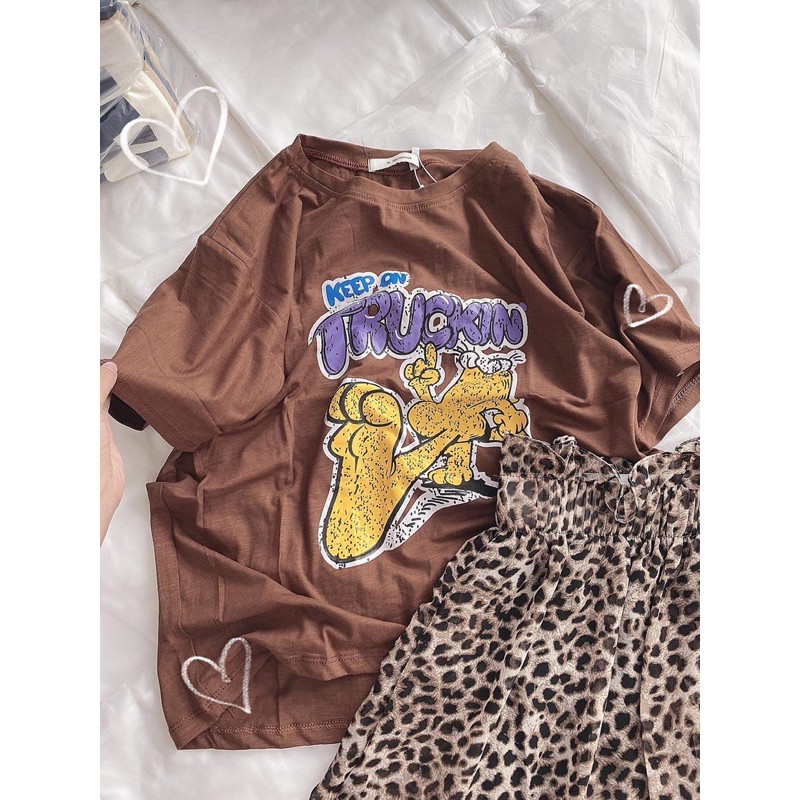Sét áo Truckin chân váy đốm HS7