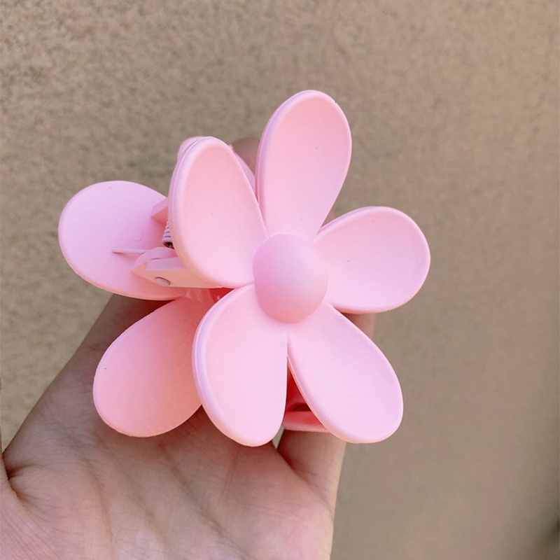 Kẹp Tóc Càng Cua Bằng Nhựa Màu Kẹo Ngọt Hình Bông Hoa Lớn Dễ Thương