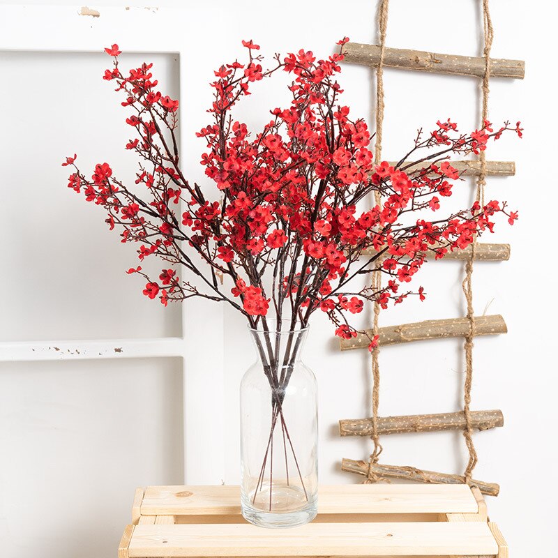 Bó Hoa Anh Đào Giả Bằng Nhựa Dùng Trang Trí Tiệc Cưới