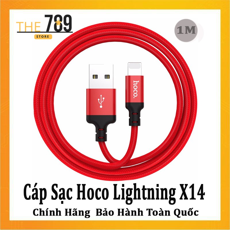 CÁP SẠC IPHONE HOCO X14 LIGHTNING - DÀI 1M - CHO IPHONE, IPAD - CHÍNH HÃNG