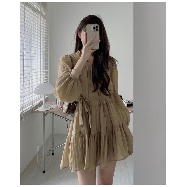 [NEW]VÁY TƠ BABYDOLL TAY BO KÈM ĐAI “HESA DRESS”