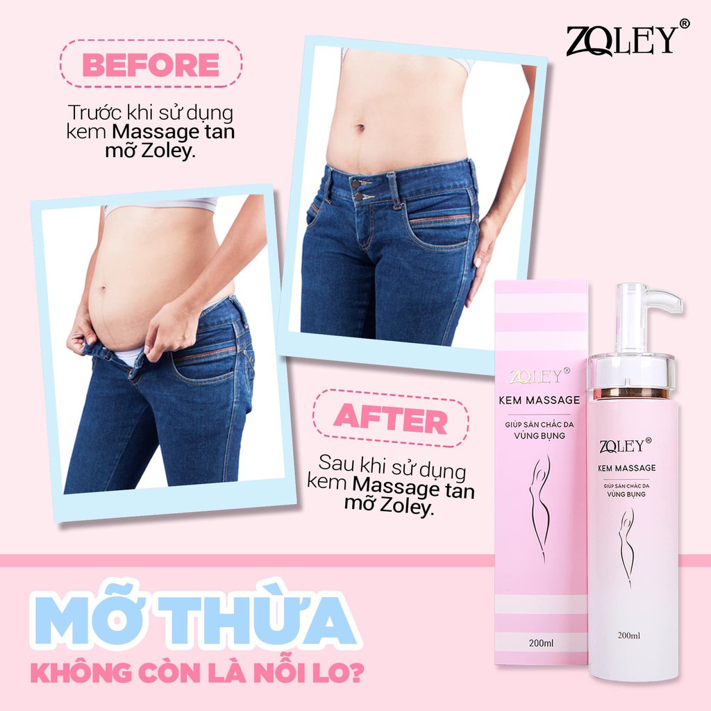 Kem Massage Tan Mỡ Zoley 200ml