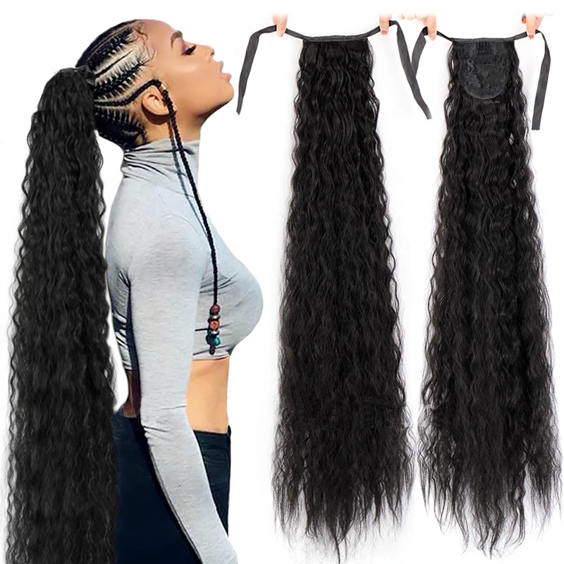 Phần Tóc Giả Làm Dày Tóc Xoăn Lọn Xù 32"