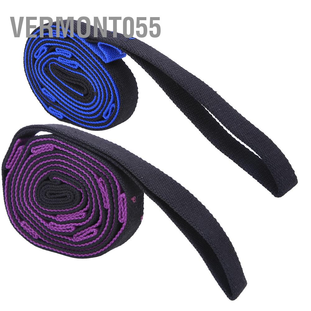 Vermont055 2m Yoga Stretch Belt Rope Increase Flexibility Leg Training Bands Strap for Exercise Fitness Gym