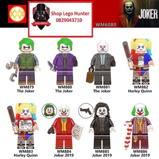 Xếp Hình Minifigures nhân vật phản diện Joker Harley Quinn vũ trụ DC WM 6080