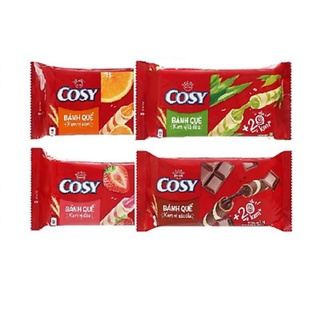 Bánh quế Cosy vị kem sô cô la/ dâu/ cam/ lá dứa gói 132g
