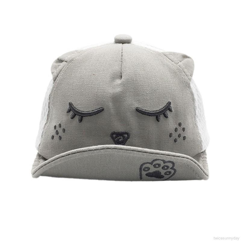 Mũ lưỡi trai chất Cotton hoạ tiết hoạt hình phong cách bóng chày cho bé