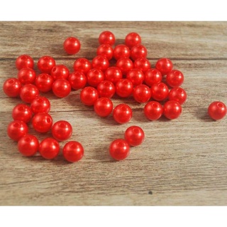 Hạt nhựa tròn 5mm màu đỏ/ hàng đẹp